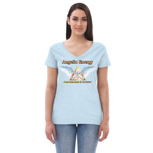 Load image into Gallery viewer, Women’s recycled v-neck t-shirt - A Love Trees Roots Go On Forever