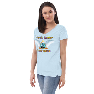 Women’s recycled v-neck t-shirt - Power Within