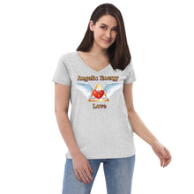 Load image into Gallery viewer, Women’s recycled v-neck t-shirt - Love