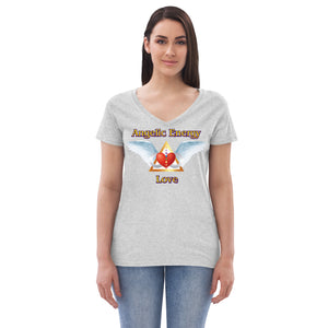 Women’s recycled v-neck t-shirt - Love